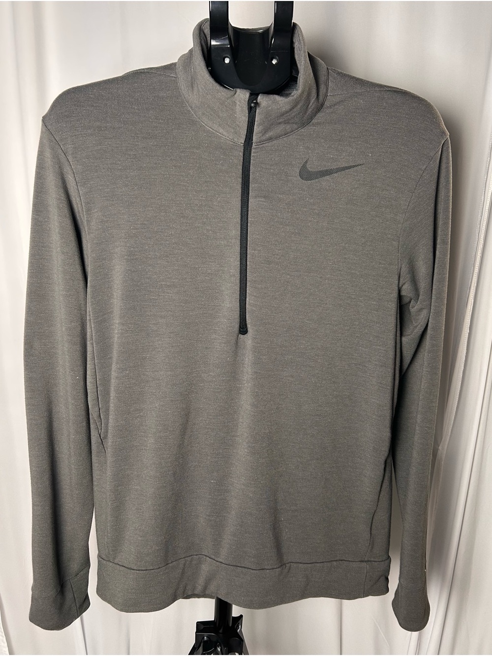 Nike Men's Heather Gray Half-Zip Training Jacket